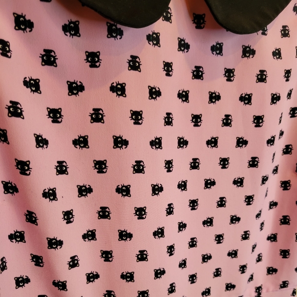 Cute Black Cat Dress HotTopic/HelloKitty - Picture 2 of 13